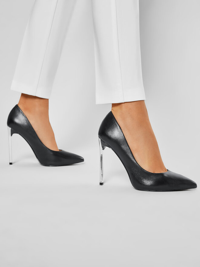 Guess Pantofi cu toc subțire Guess Edma FL7EDA LEA08 Negru