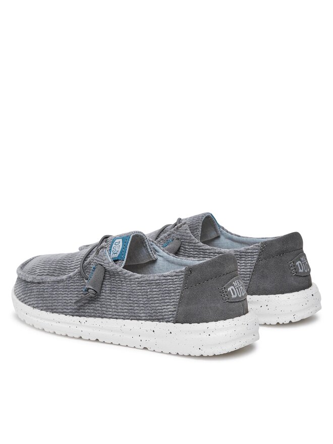 Hey Dude Półbuty Hey Dude Wendy Wave Corduroy 40195-025 Szary