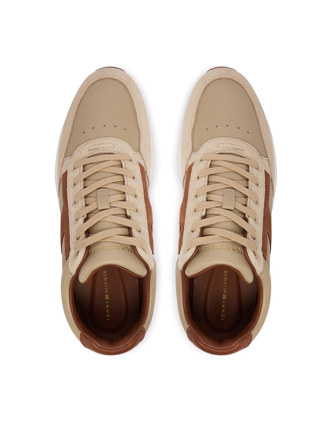 Tommy Hilfiger Sneakers Tommy Hilfiger Elevated Hilfiger Mix Runner FM0FM06084 Beige