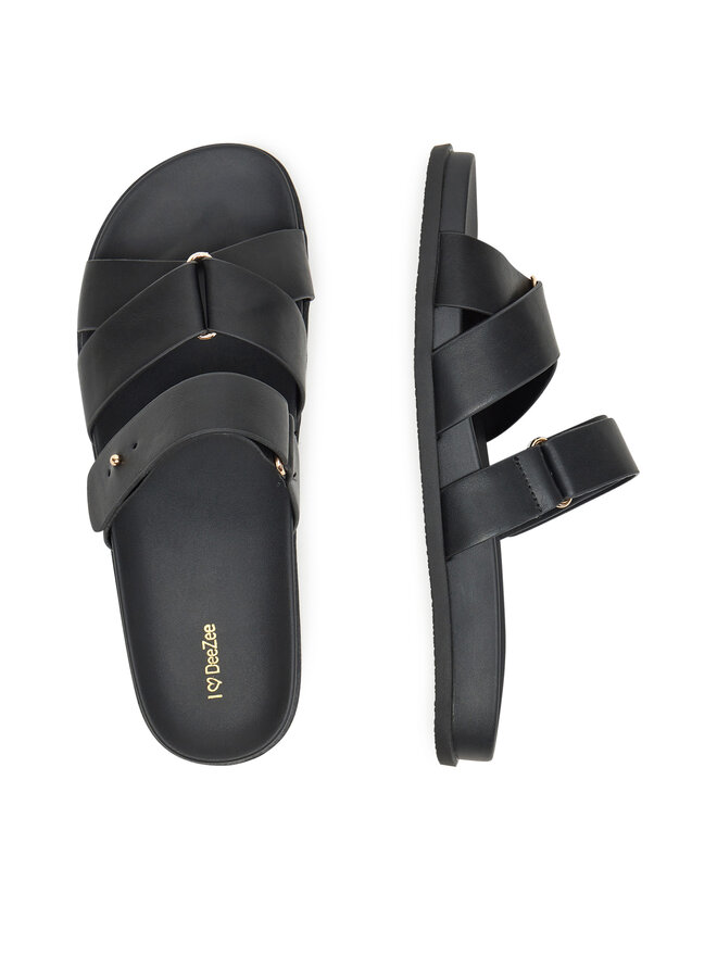 DeeZee Pantoletten DeeZee HY59053-3 Schwarz