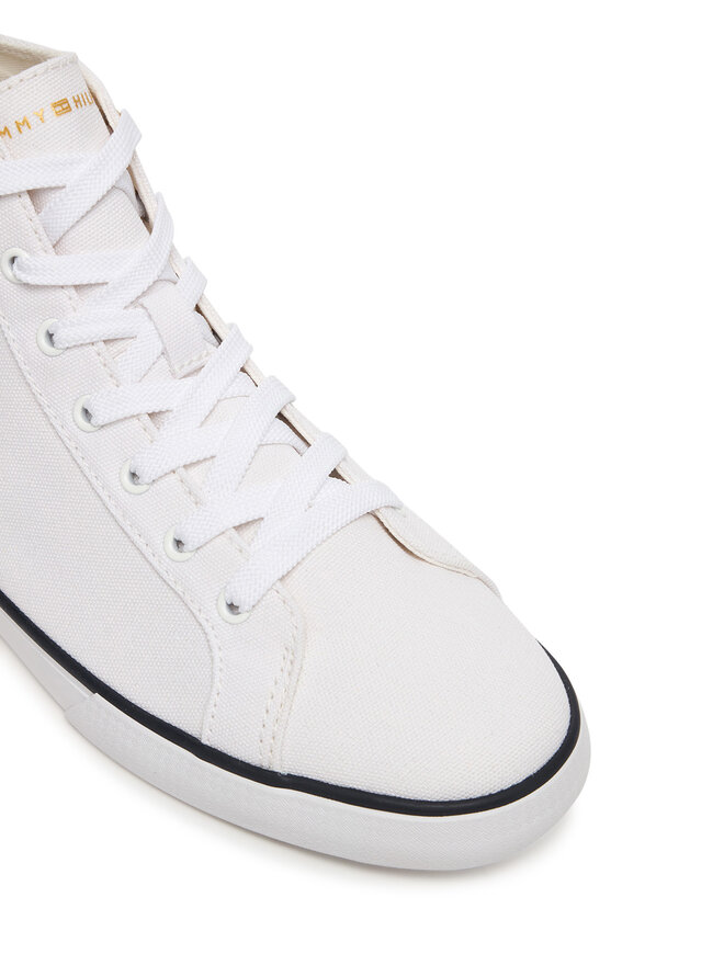 Tommy Hilfiger Sneakers aus Stoff Tommy Hilfiger Th Chic Low Profile Mid Cut FW0FW09356 Weiß