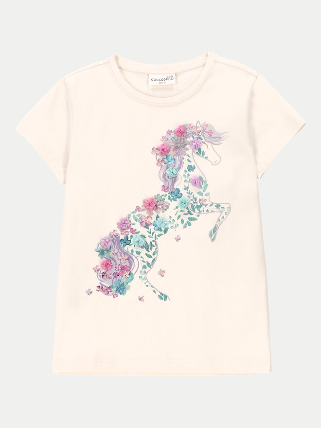 Coccodrillo Coccodrillo Camiseta WC4143201GEK Écru Regular Fit