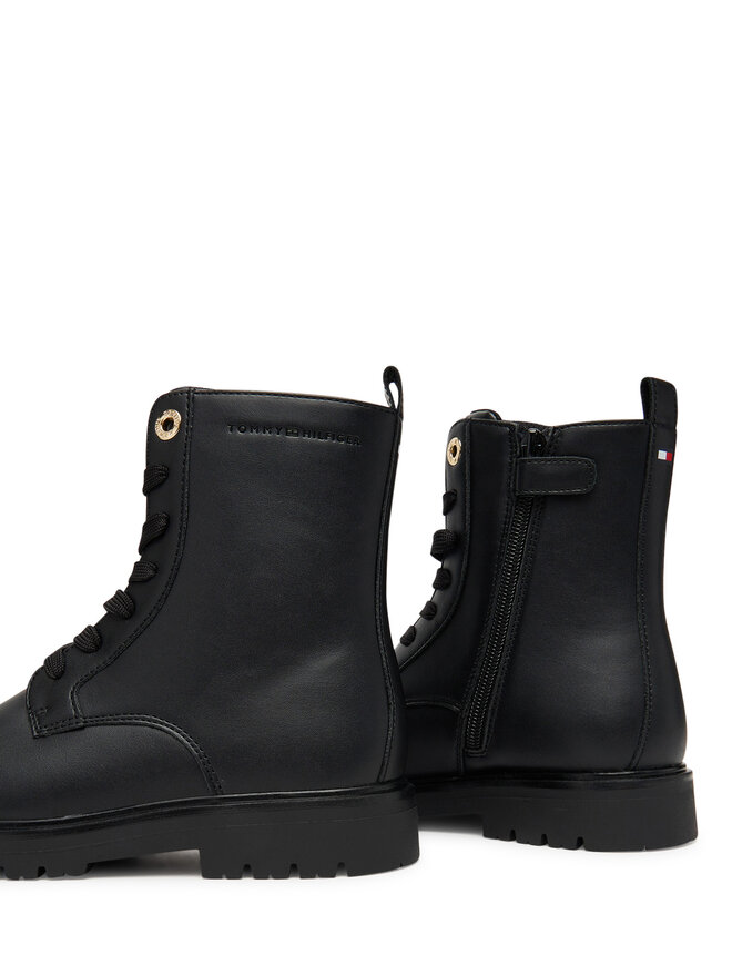 Tommy Hilfiger Schnürstiefeletten Tommy Hilfiger Lace-Up Bootie T3A5-34012-1355 D Schwarz