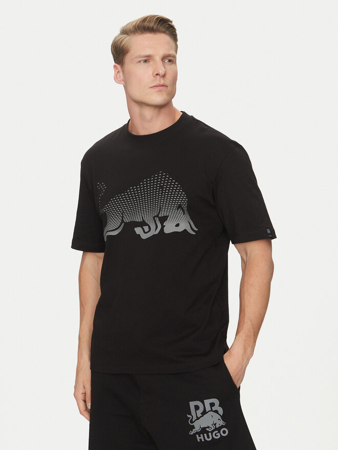 HUGO HUGO T-Shirt Dricard_RB 50542775 Schwarz Regular Fit