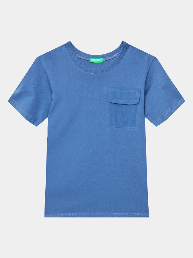 United Colors Of Benetton United Colors Of Benetton Marškinėliai 3096G1097 Mėlyna Regular Fit