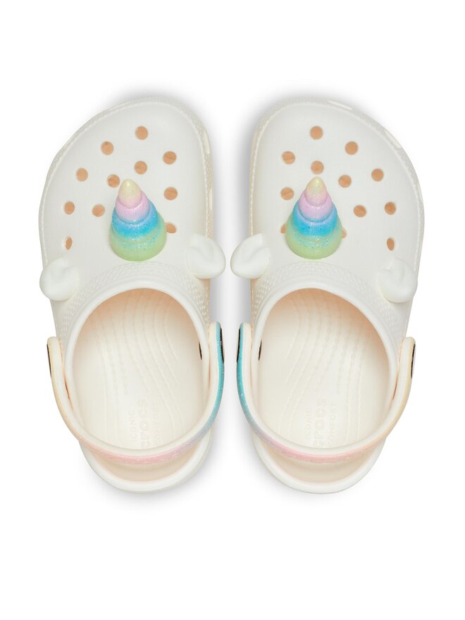 Crocs Шльопанці Crocs Classic Iam Rainbow Unicorn Clog T 209701 Білий