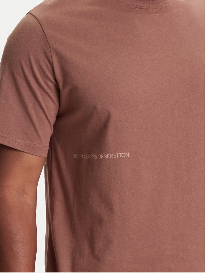 United Colors Of Benetton United Colors Of Benetton Marškinėliai 30964M01W Smėlio Regular Fit