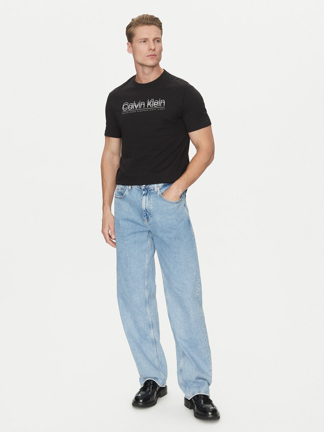 Calvin Klein Calvin Klein T-Shirt Double Logo K10K114149 Μαύρο Regular Fit
