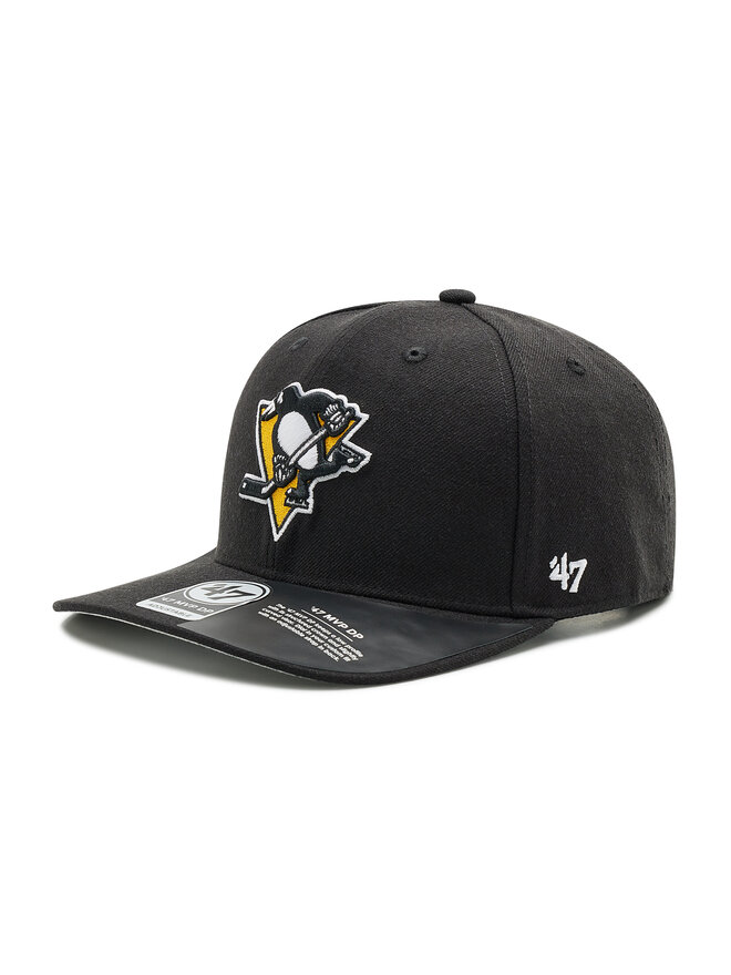 47 Brand Czapka z daszkiem 47 Brand Nhl Pittsburgh Penguins Mvp Dp H-CLZOE15WBP-BKA Czarny