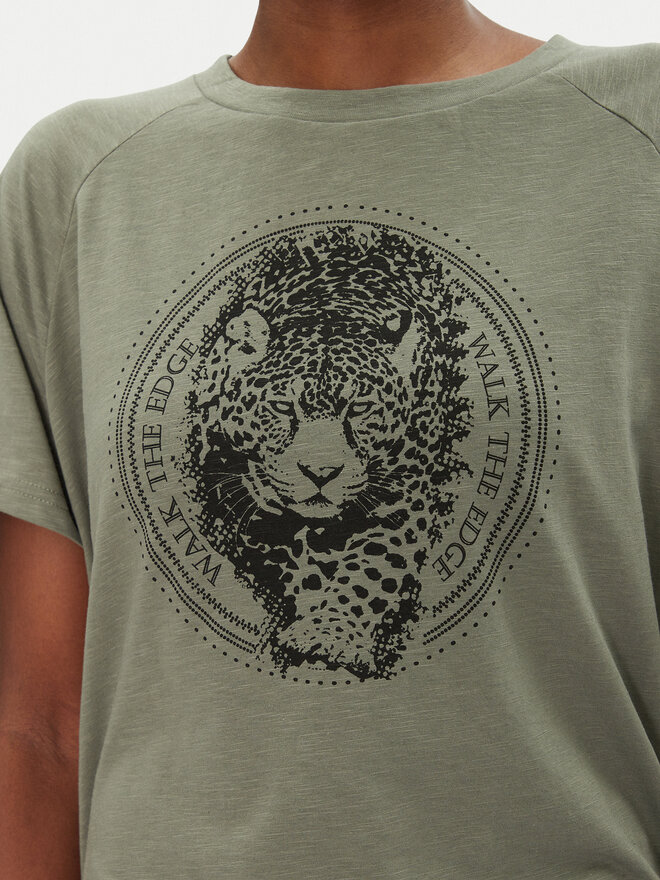 Fransa Fransa Camiseta 20615456 Verde Regular Fit