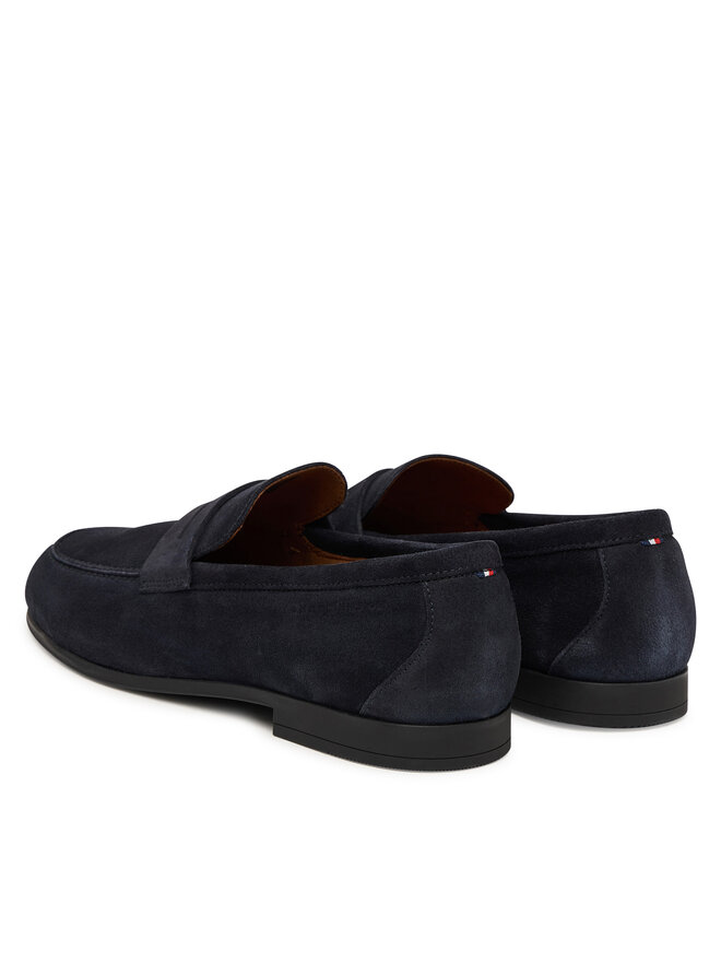 Tommy Hilfiger Slipper Tommy Hilfiger Flexible Slim Suede Loafer FM0FM05745 Blau