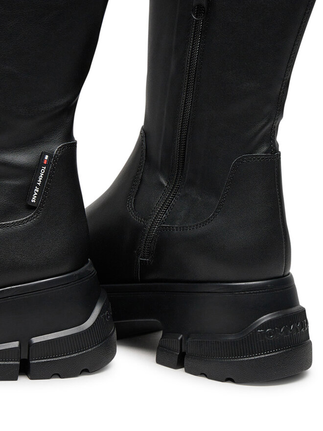 Tommy Jeans Ботуши Tommy Jeans Tjw Lightweight Otk Boot EN0EN02634 Черен