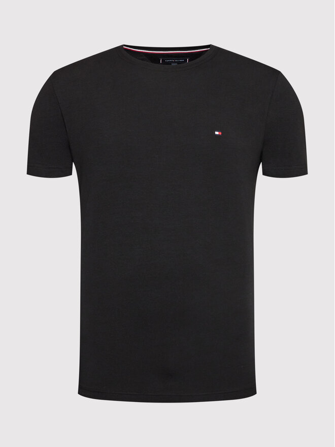 Tommy Hilfiger Tommy Hilfiger T-Shirt Core Stretch MW0MW27539 Μαύρο Slim Fit