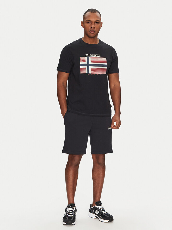 Napapijri Napapijri Póló S-Lari NP0A4IE59411 Fekete Regular Fit