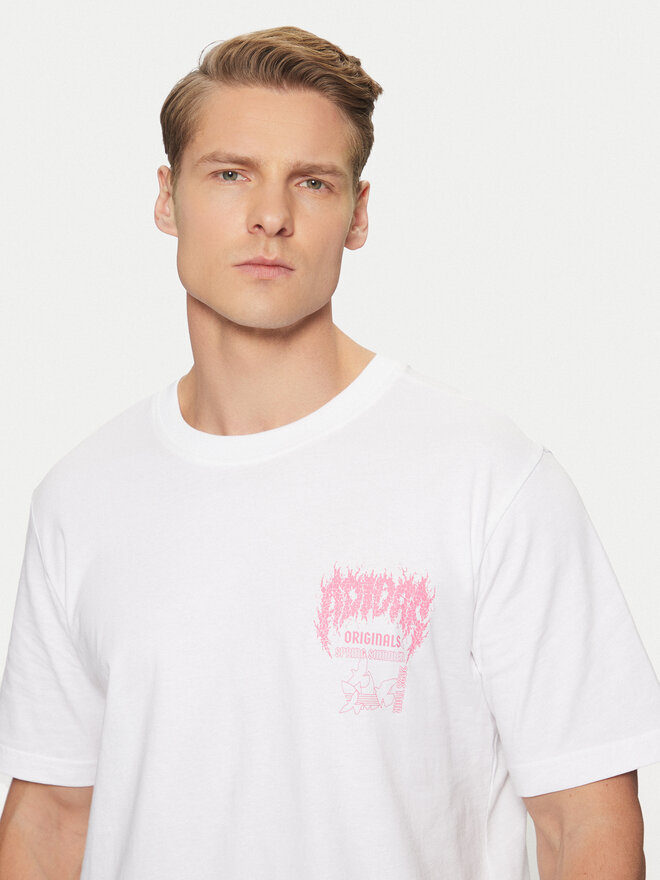 adidas adidas Marškinėliai Trefoil Series Fashion Elevated Tee JD0665 Balta Regular Fit