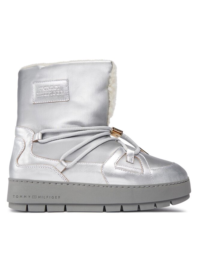 Bottes de neige Tommy Hilfiger Tommy Essential Silver Snowboot FW0FW07506 Gris chaussures