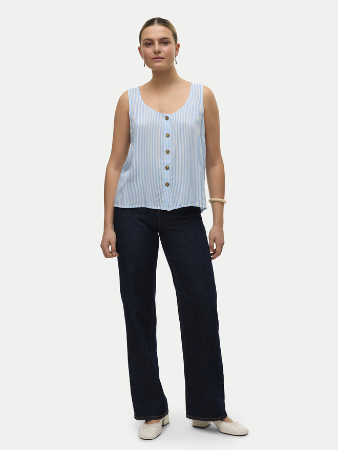 Vero Moda Vero Moda Τοπ Bumpy 10325830 Γαλάζιο Standard Fit