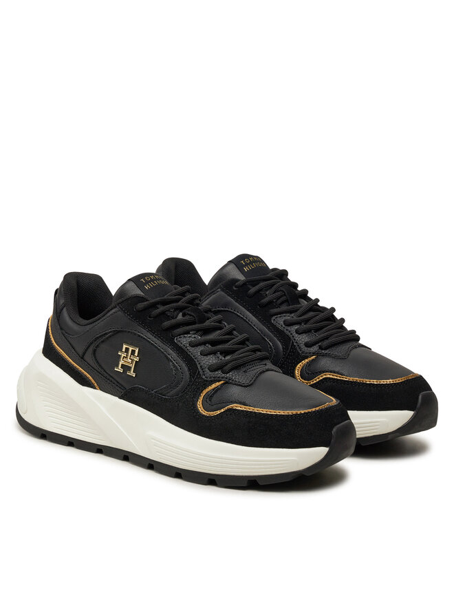 Tommy Hilfiger Снікерcи Tommy Hilfiger Chunky Fashion Runner FW0FW08129 Чорний