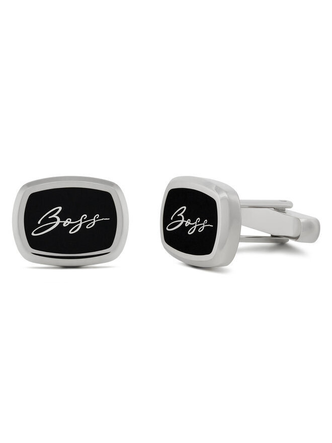 BOSS Запонки BOSS B-Scriptlogo 50532314 Срібний
