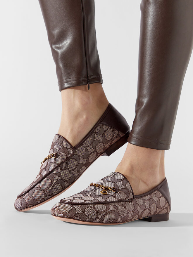Coach Loafers Coach Hanna Textured Jacq CC888 Marrone