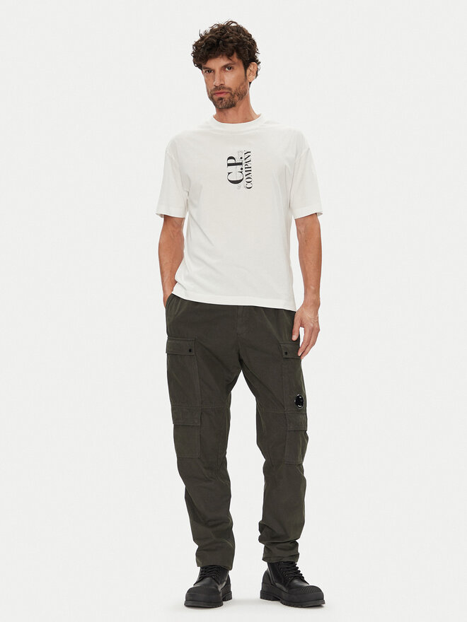 C.P. Company C.P. Company Camiseta 19CMTS092A005100W Écru Regular Fit