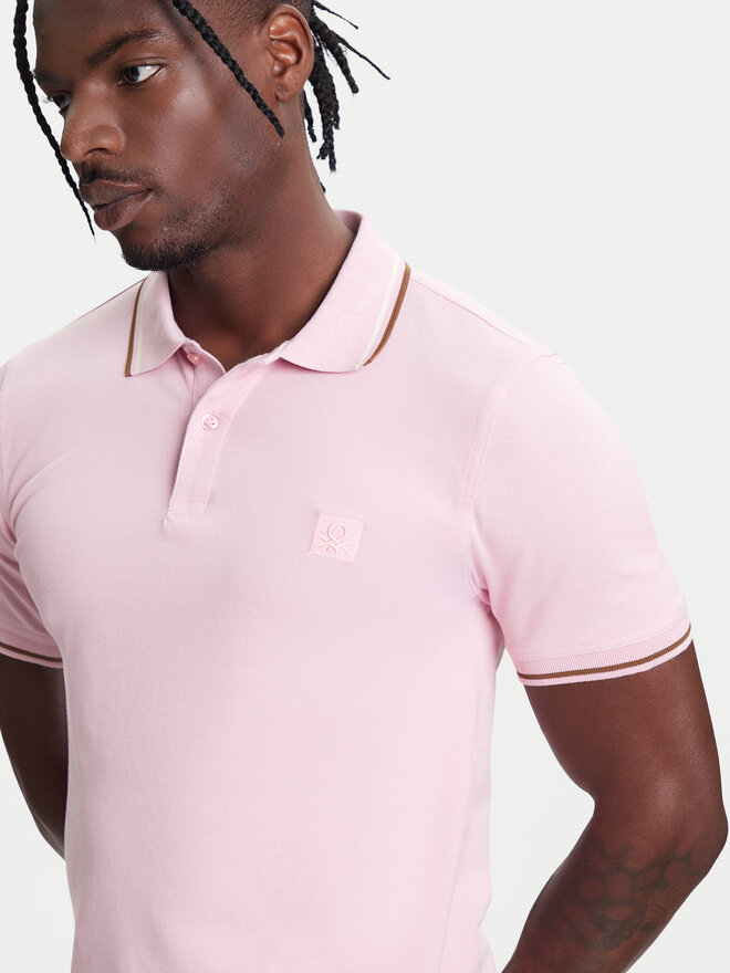 United Colors Of Benetton United Colors Of Benetton Poloshirt 3F9HU302E Rosa Regular Fit