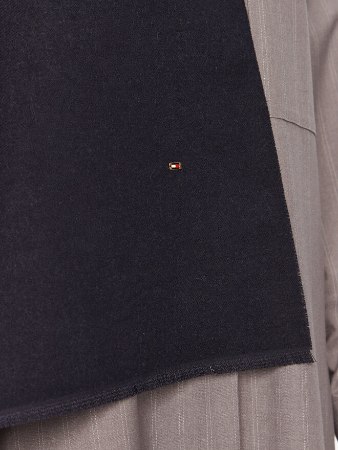 Tommy Hilfiger Šál Tommy Hilfiger Logo AW0AW17352 Tmavomodrá