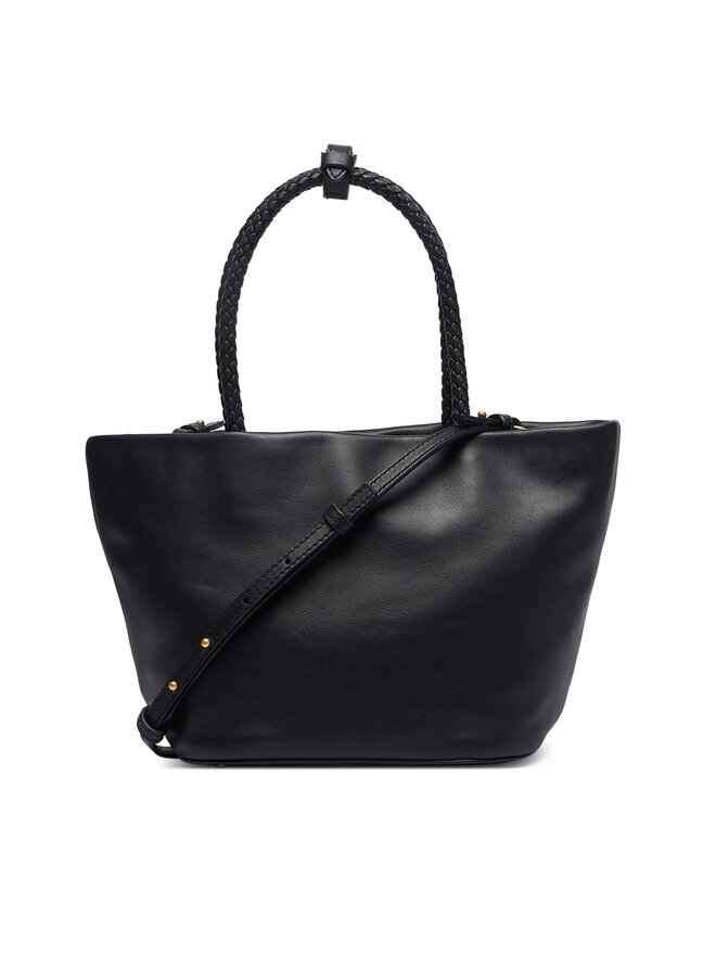 Tommy Hilfiger Handtasche Tommy Hilfiger Th Marina Bucket Leather AW0AW18739 Schwarz