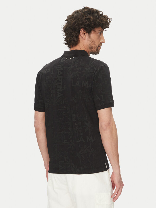 La Martina La Martina Poloshirt Allen MAP010 JS402 Schwarz Regular Fit