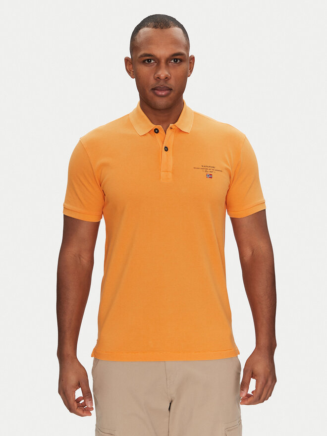 Napapijri Napapijri Polo marškinėliai Elbas NP0A4GDL Oranžinė Regular Fit
