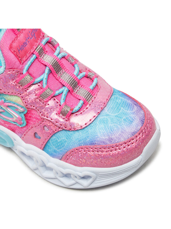 Skechers Sneakersy Skechers Infinite Heart Lights 303755N/PKMT Strieborná