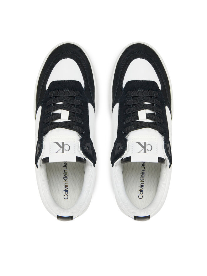 Calvin Klein Jeans Sneakersy Calvin Klein Jeans Bold Flatf Low Lace Mix YW0YW01742 Biały