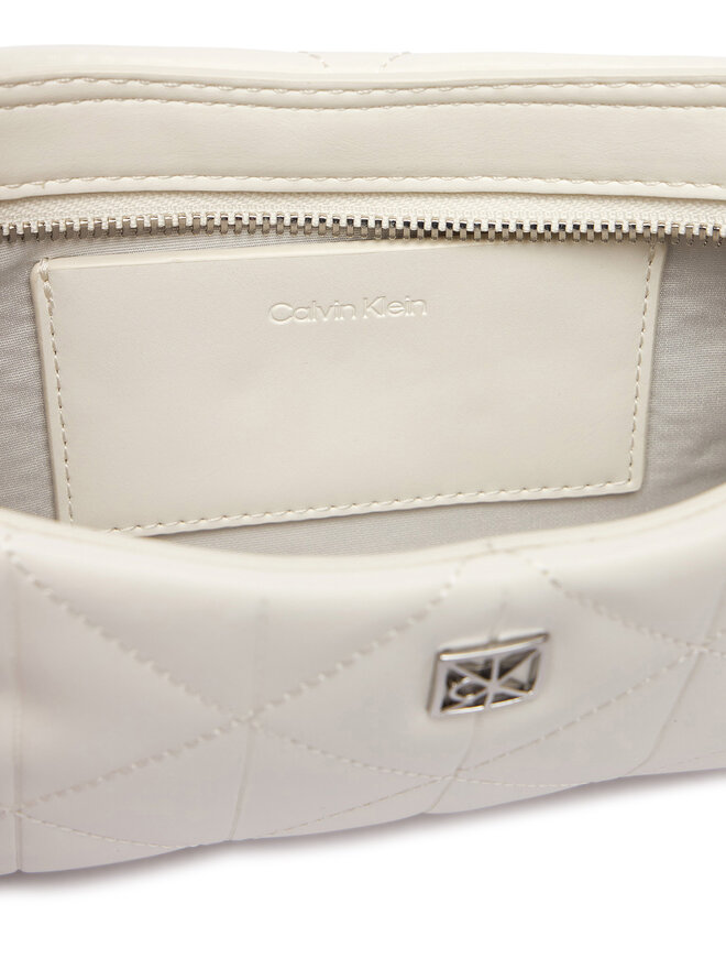 Calvin Klein Handtasche Calvin Klein Quilted Sm Shoulder Bag LV04F3327G Weiß
