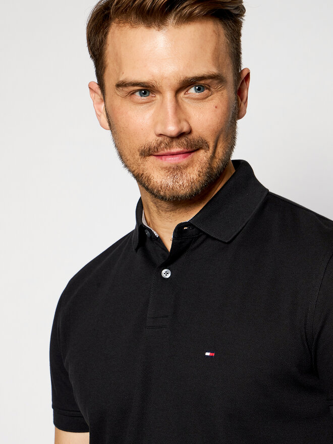 Tommy Hilfiger Tommy Hilfiger Polo 1985 MW0MW17770 Crna Regular Fit