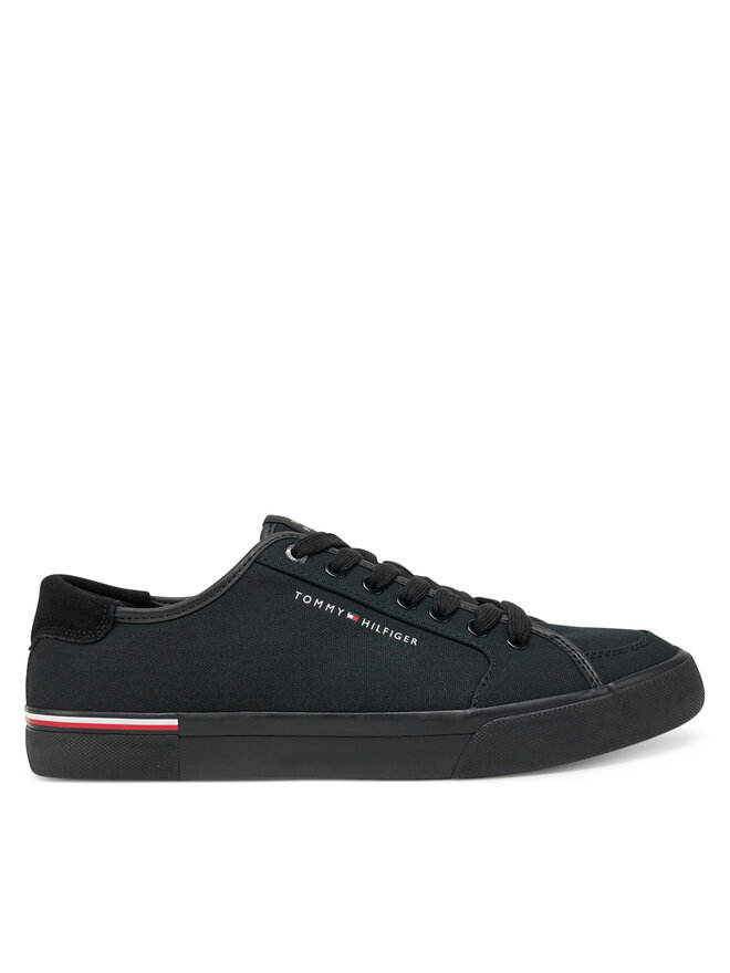 Tommy Hilfiger Πάνινα παπούτσια Tommy Hilfiger Core Corporate Vulc Canvas FM0FM05398 Μαύρο
