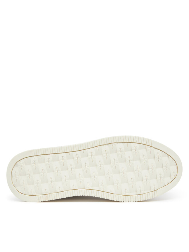 Calvin Klein Jeans Zapatillas Calvin Klein Jeans Bold Flatf Low Lace Mix YW0YW01742 Blanco