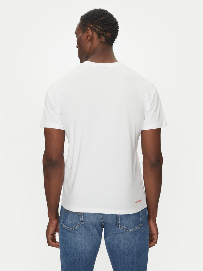 Save The Duck Save The Duck Camiseta DT1194M BESY20 Blanco Regular Fit