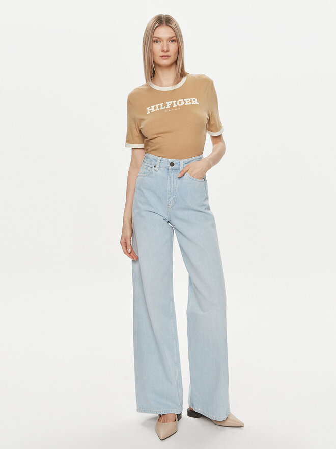 Tommy Hilfiger Tommy Hilfiger Футболка Monotype WW0WW41208 Бежевий Regular Fit