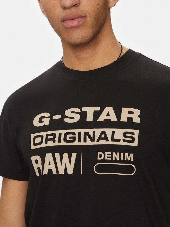 G-Star Raw G-Star Raw Marškinėliai Originals D25969-C506 1214 Juoda Regular Fit