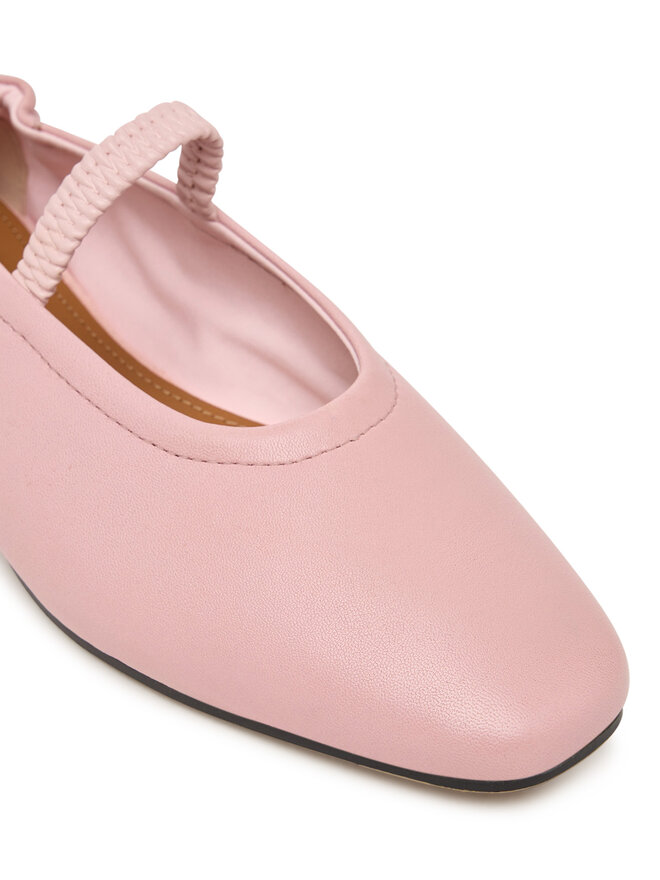 Tommy Hilfiger Ballerinas Tommy Hilfiger Soft Leather Ellastic Ballerina FW0FW09245 Rosa