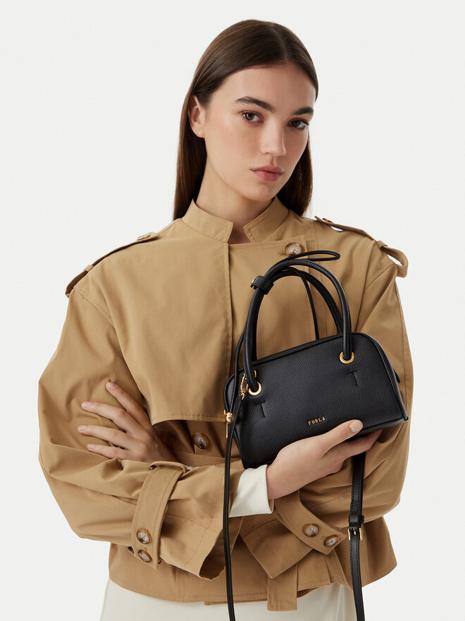 Furla Handtasche Furla Poppy Mini WE00915 BX4573 CN O6000 Schwarz