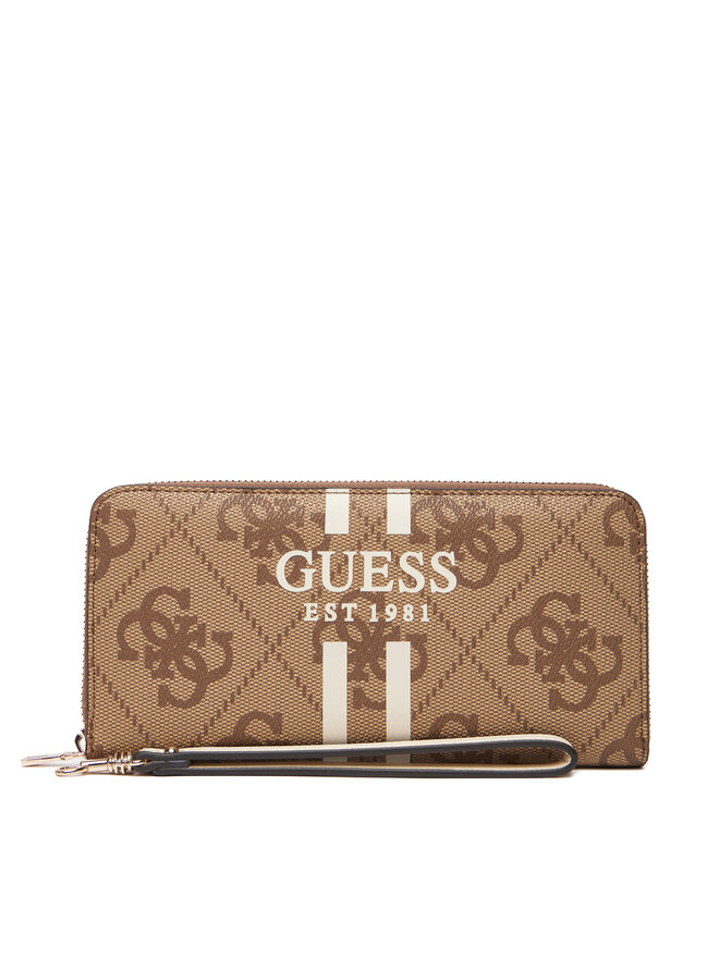 Guess Голям дамски портфейл Guess Laurell II Slg SWOS74 59146 Бежов