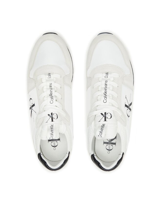 Calvin Klein Jeans Sneakers Calvin Klein Jeans Runner Sock Laceup Ny-Lth YM0YM00553 Weiß