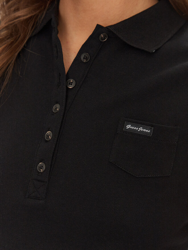Guess Jeans Guess Jeans Poloshirt W5GP24 KCYR1 Schwarz Regular Fit
