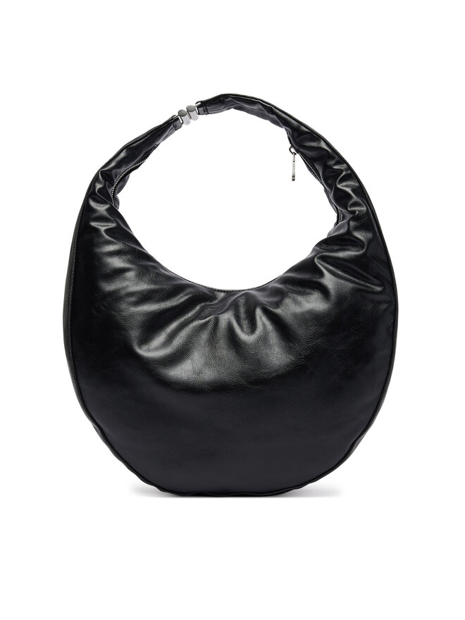 Calvin Klein Handtasche Calvin Klein Buckle Convertible Hobo Bag LV04F3446G Schwarz