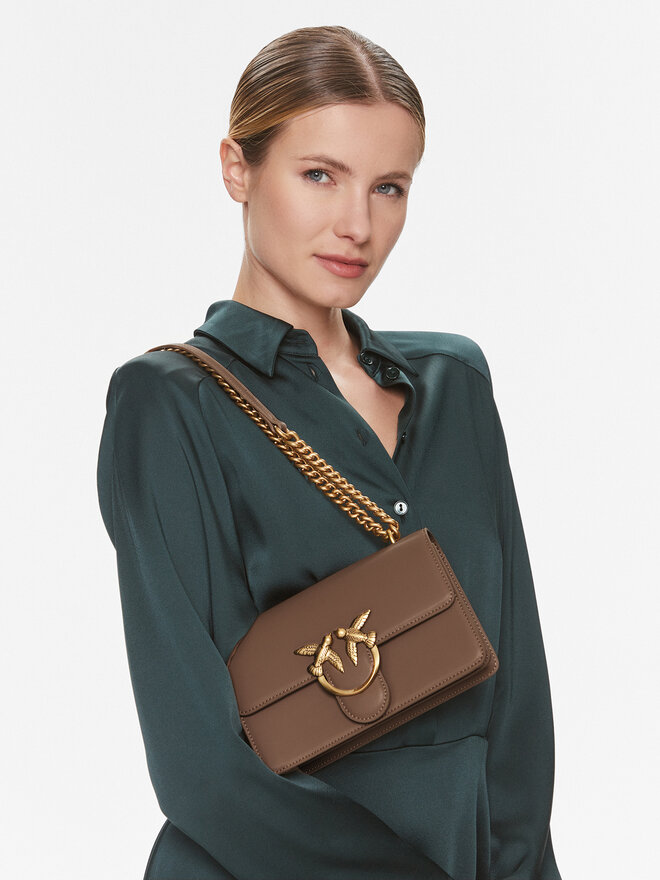 PINKO Kabelka PINKO Love One Mini Dc AI 23-24 PCPL 100074 A0F1 Béžová