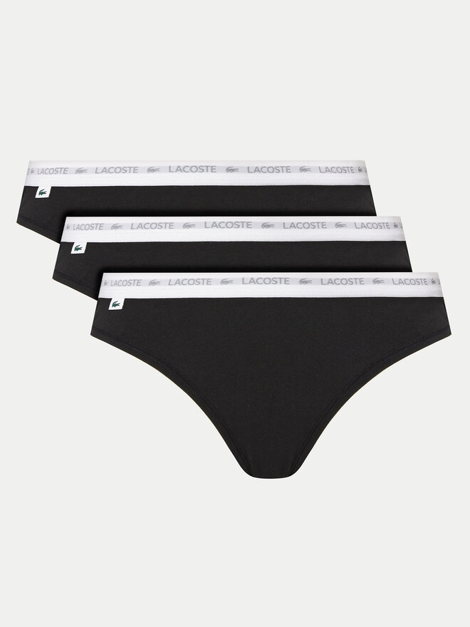 Lacoste Lacoste Set 3 parov spodnjih hlačk 8F1338 Črna