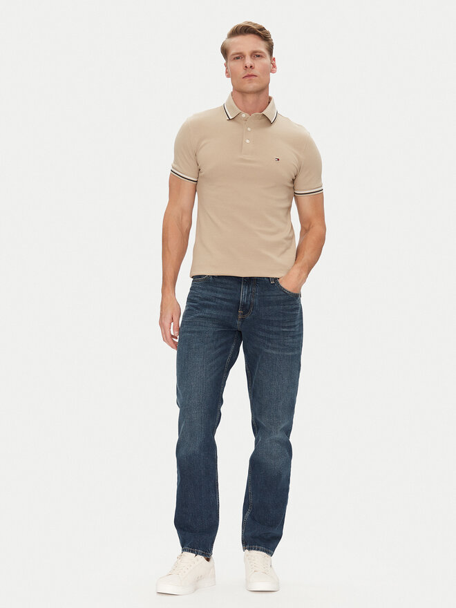 Tommy Hilfiger Tommy Hilfiger Polo marškinėliai Seasonal MW0MW39993 Smėlio Slim Fit