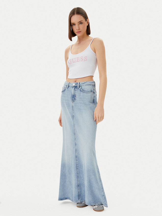 Guess Guess Τοπ V5GP16 K8RT2 Λευκό Regular Fit