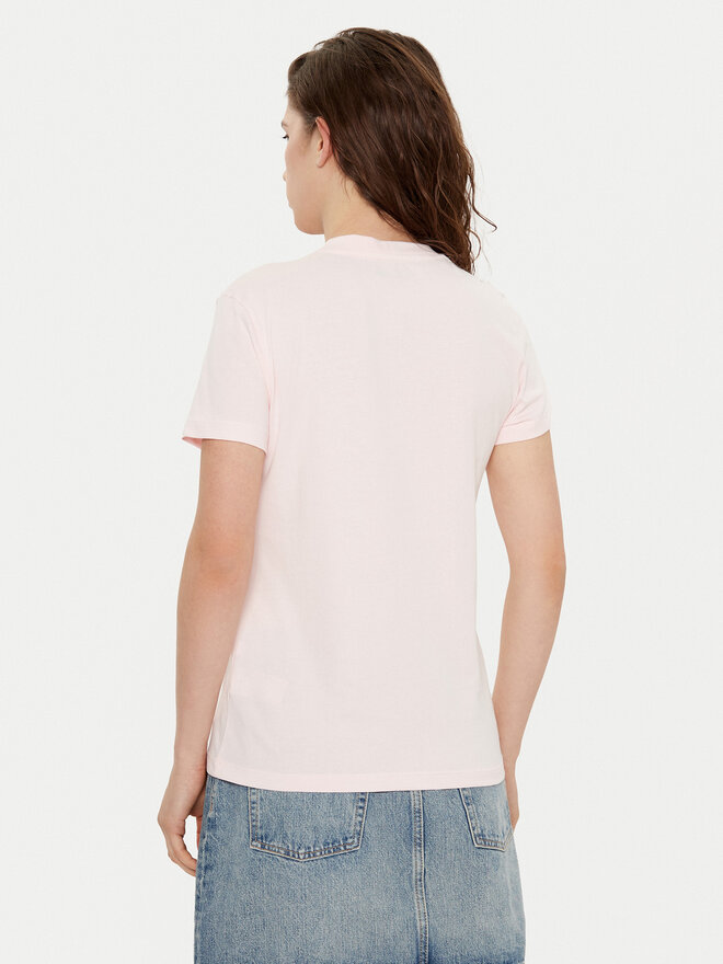 Lacoste Lacoste Marškinėliai TF9246 Rožinė Slim Fit
